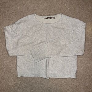 Athleta Heather Gray Cropped Sweatshirt, Size XS